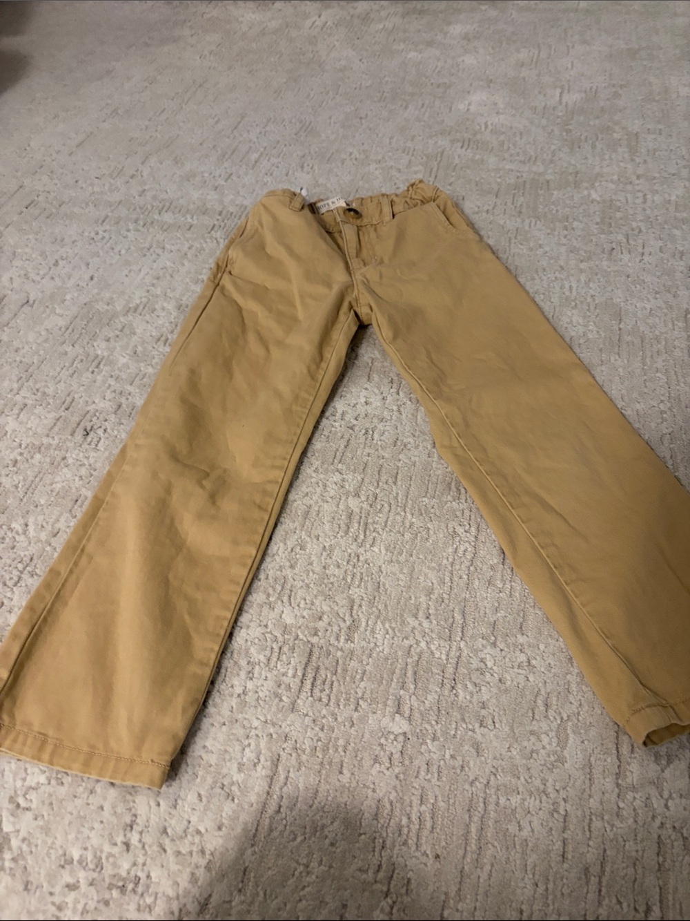 Kids Straight-Leg Chinos in Mustard Yellow